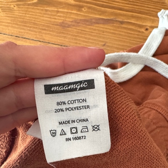 Men's Athletic Shorts in Rust with White Drawstring - Picture 10 of 11